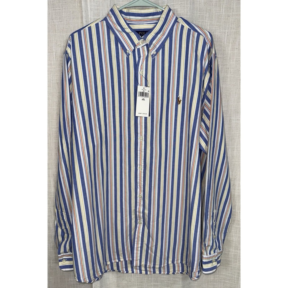 NWT Men's XXL Polo Ralph Lauren Long Sleeve Button Down Shirt Pony Cotton